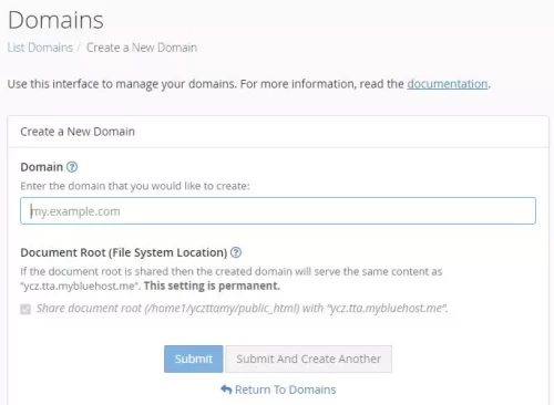 블루호스트 서브도메인 생성 2가지 방법 4 블루호스트 서브도메인 생성 2가지 방법