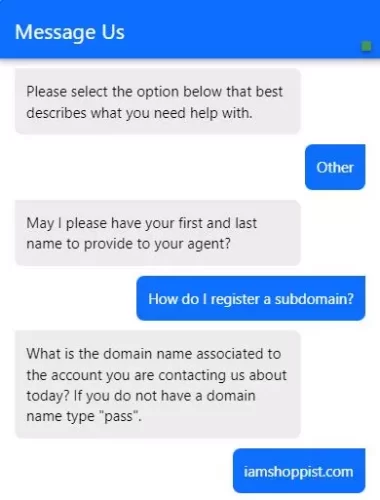 블루호스트 서브도메인 채팅 4단계 2 블루호스트 서브도메인 채팅 4단계