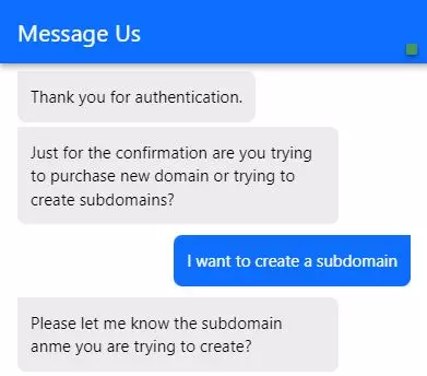 블루호스트 서브도메인 채팅 4단계 5 블루호스트 서브도메인 채팅 4단계