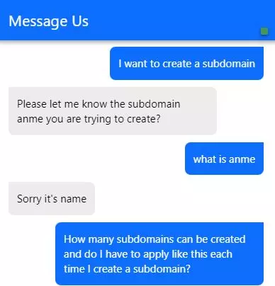 블루호스트 서브도메인 채팅 4단계 4 블루호스트 서브도메인 채팅 4단계